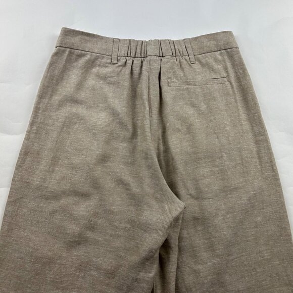 Old Navy Sliced Bread Linen Blend High Rise Wide Leg Trouser Pant M - Picture 7 of 7